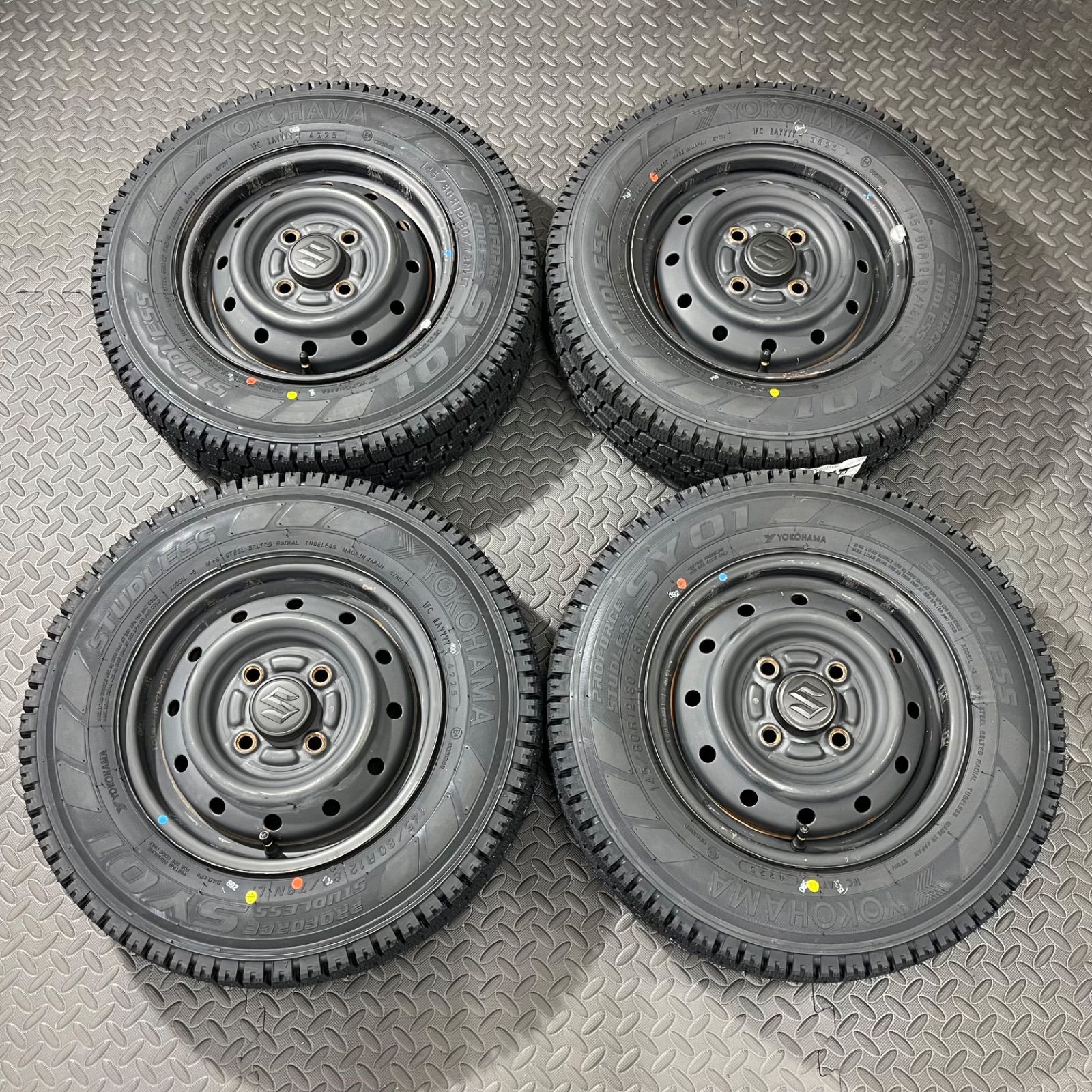 25年製 タイヤ 145|80R12 80|78N LT ヨコハマ SY01 スズキ キャリィ エブリィ スタッドレスタイヤ 冬タイヤ 1127Y