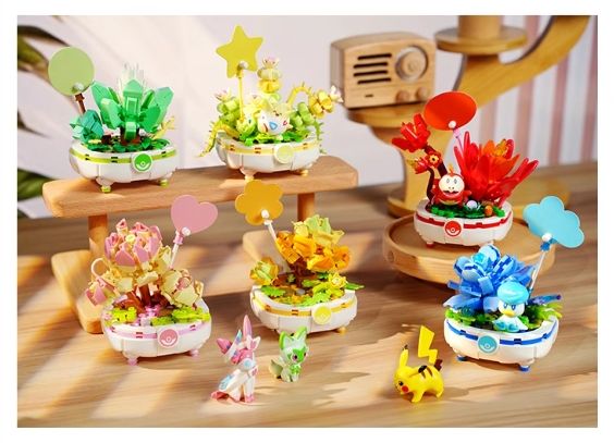 Keeppley ポケモン トゲピー多肉盆栽 組み立てミニチュア・フィギュア