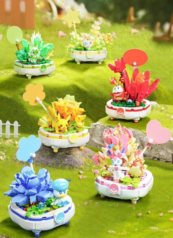 Keeppley ポケモン トゲピー多肉盆栽 組み立てミニチュア・フィギュア