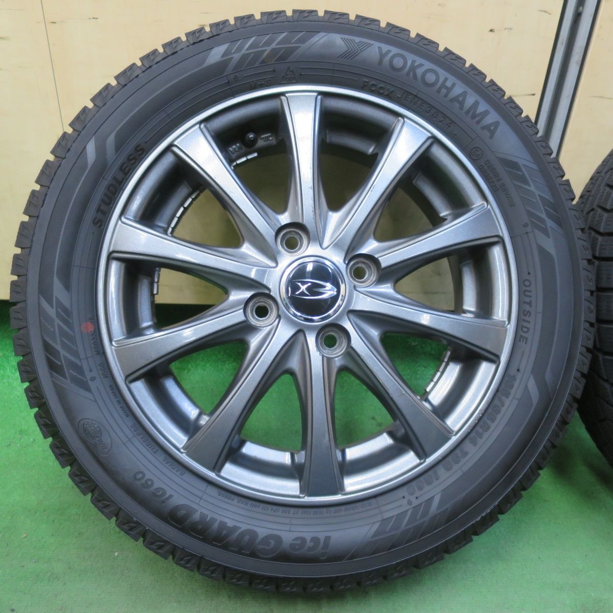 バリ溝 24年 9.5分 スタッドレス 165|65R14 ヨコハマ アイスガード iG60 Exsteer エクスター 14インチ ソリオ ハスラー 等 PCD100|4H 5102008イス