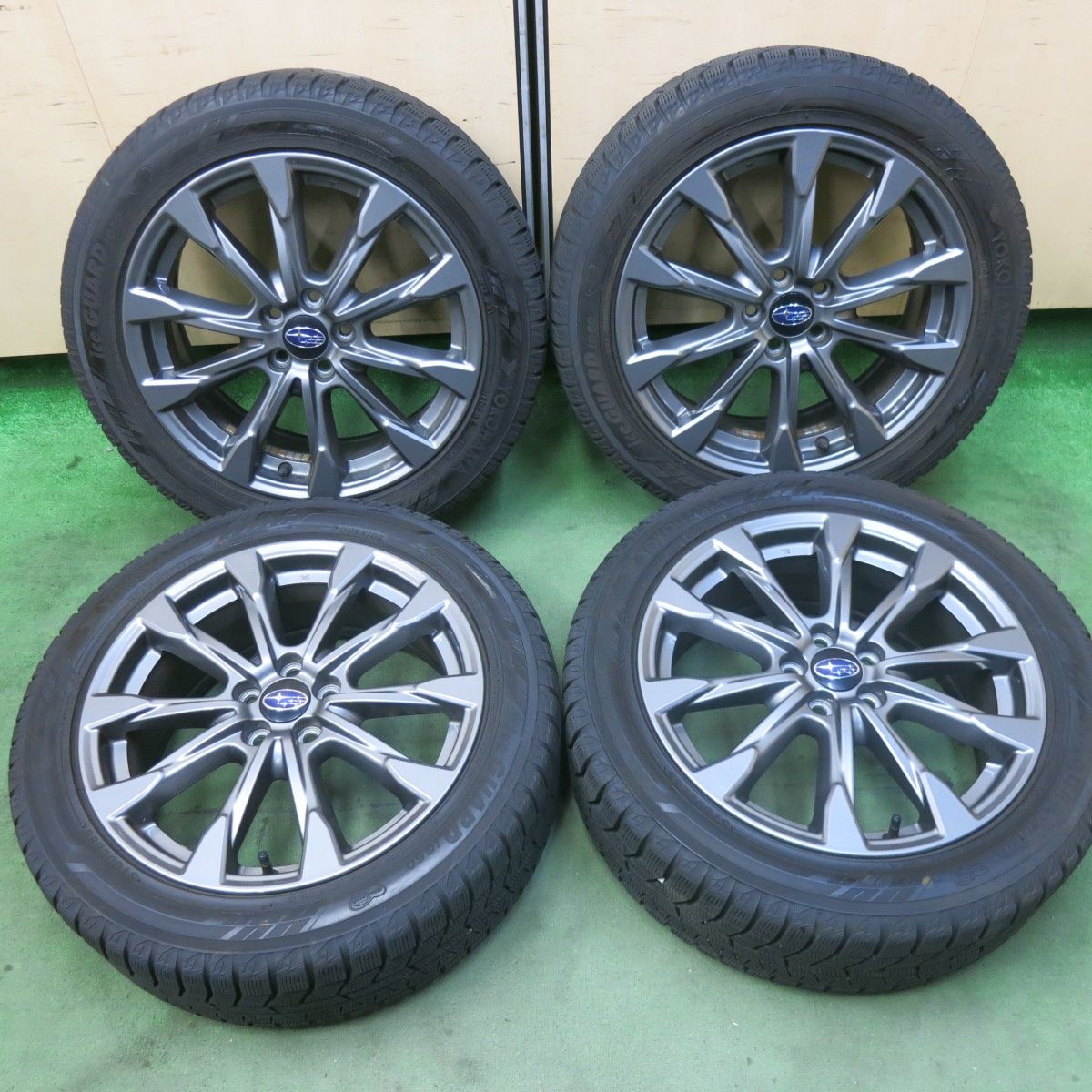 バリ溝 キレイ 9.5分 スバル インプレッサ スポーツ 純正 215|50R17 スタッドレス ヨコハマ アイスガード iG60 17インチ PCD100|5H 5102502SKス