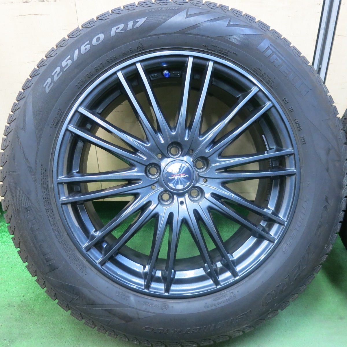 バリ溝 22年 キレイ 9分 XV 等 225|60R17 スタッドレス ピレリ アイスゼロ アシンメトリコ VELVA AGUDO ヴェルヴァ アグード 17インチ PCD100|5H 5102501SKス