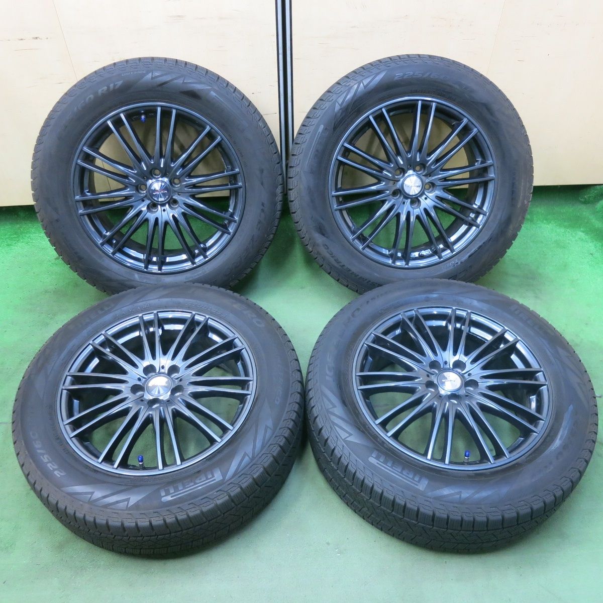 バリ溝 22年 キレイ 9分 XV 等 225|60R17 スタッドレス ピレリ アイスゼロ アシンメトリコ VELVA AGUDO ヴェルヴァ アグード 17インチ PCD100|5H 5102501SKス