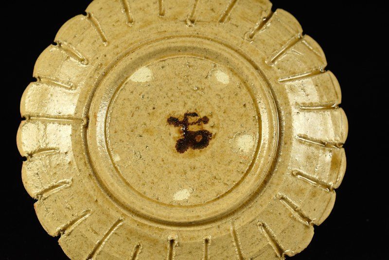 蔵A4366c】黄瀬戸 加藤幸兵衛造 菊形小皿 銘々皿 五客 - メルカリ