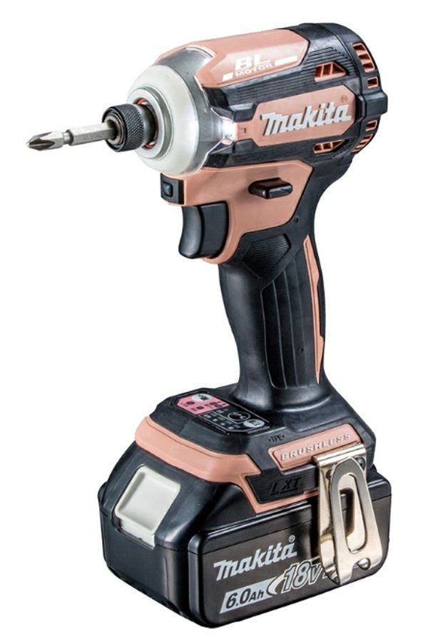 ♥ 展示品 Makita マキタ 充電式インパクトドライバ TD001GDXFC 色 フレッシュカッパー バッテリー2個 充電器付