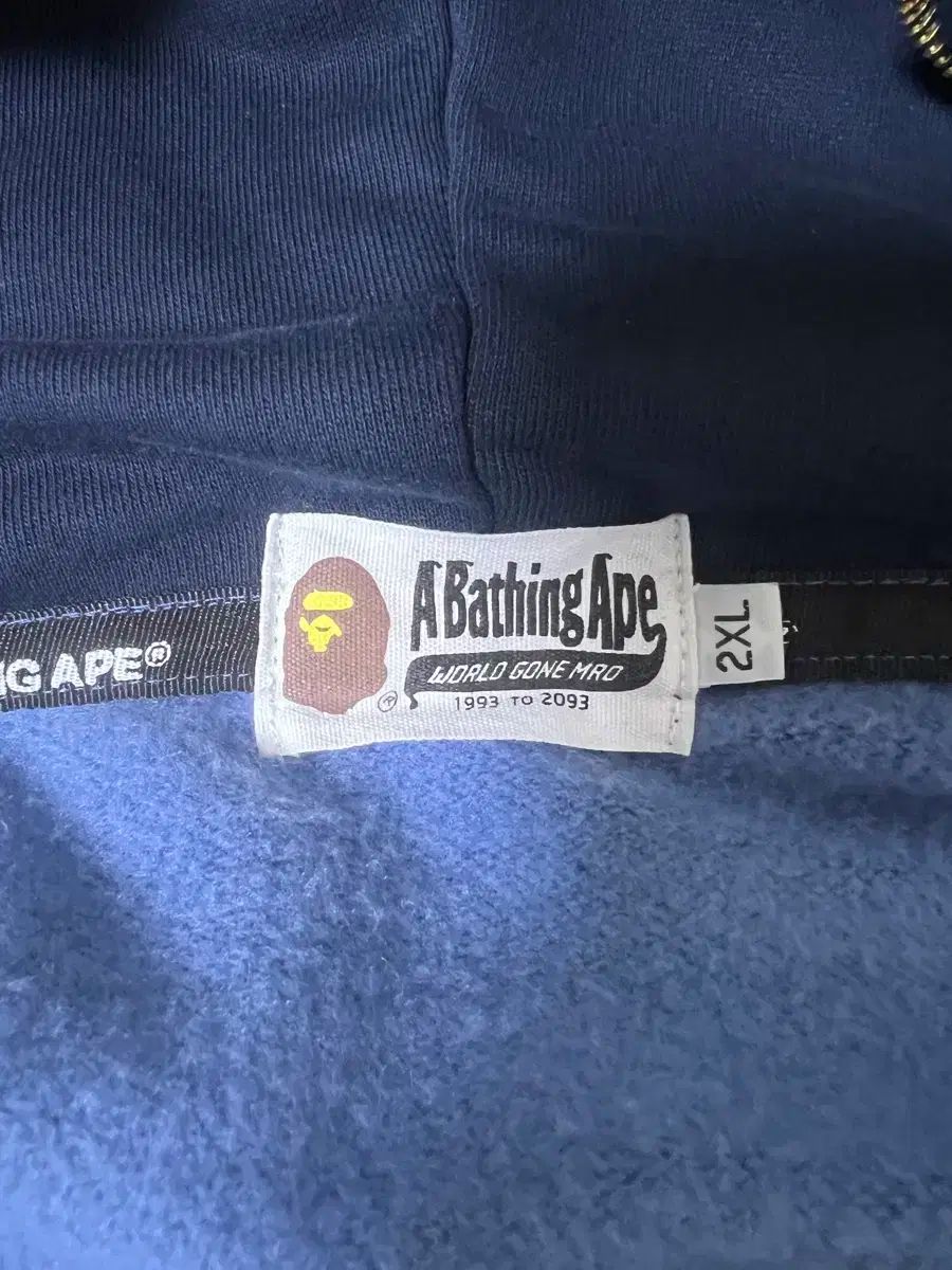  A BATHING APE アベイシングエイプ フードジップアップ ブルーカモ 2 XL パーカー トップス