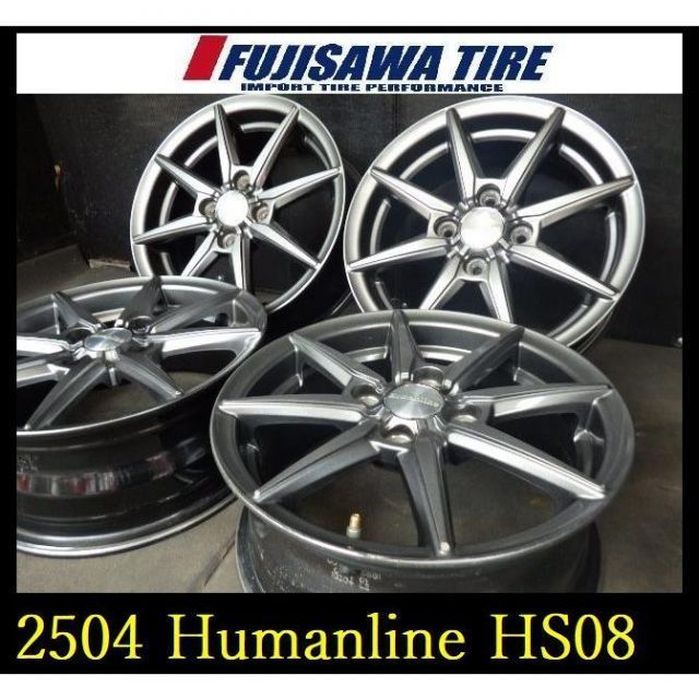 2504 T6007015 ▲Humanline HS08▲14x5.5J 4穴 PCD100 43▲4本