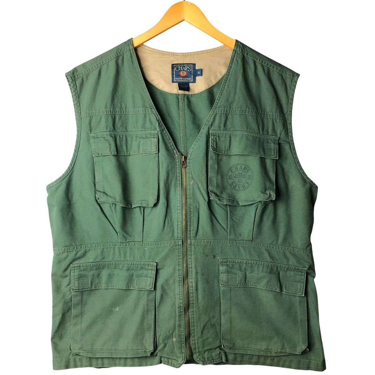 古着 80年代 ラルフローレン Ralph Lauren CHAPS チャップス ハンティングベスト メンズXL相当 ヴィンテージ|eaa591943