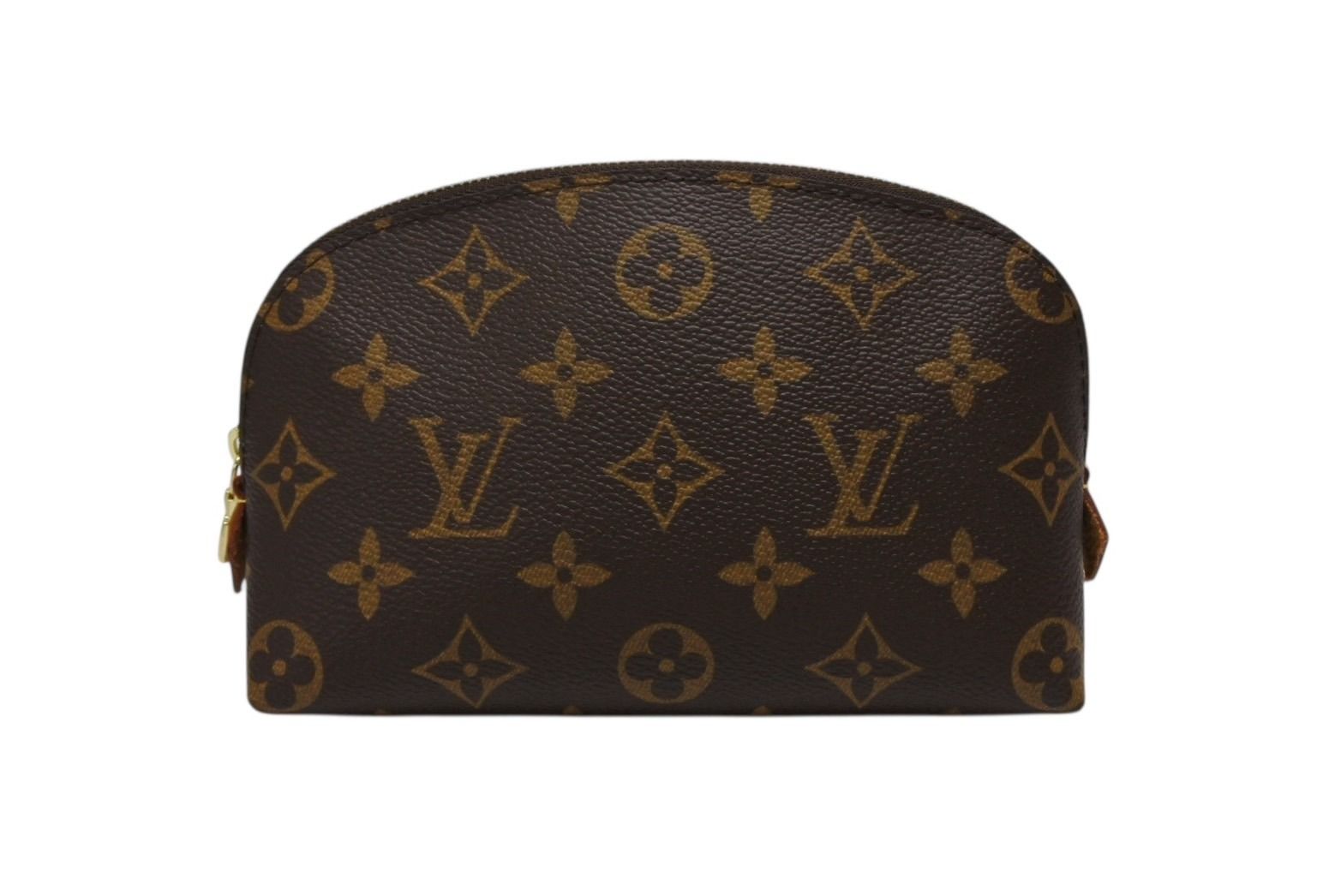 LOUIS VUITTON ルイヴィトン ポシェットコスメティックPM ポーチ M47515 モノグラム ブラウン ゴールド金具 4b008592