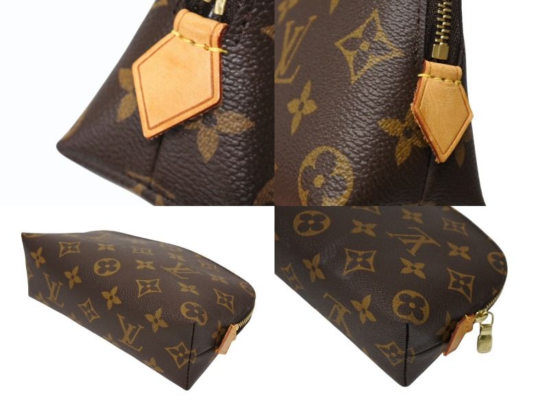 LOUIS VUITTON ルイヴィトン ポシェットコスメティックPM ポーチ M47515 モノグラム ブラウン ゴールド金具 4b008592 DECORATOM_COM_BR