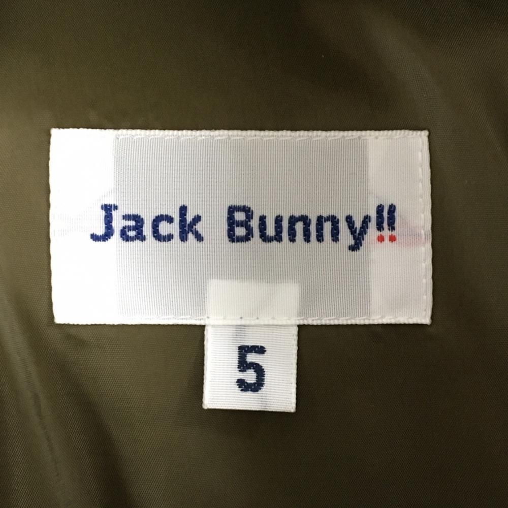 超 ジャックバニー 中綿ジャケット カーキ×白 英字総柄 シリコンワッペン メンズ 5 L ゴルフウェア Jack Bunny LLC-HASEGAWATOSO_COM