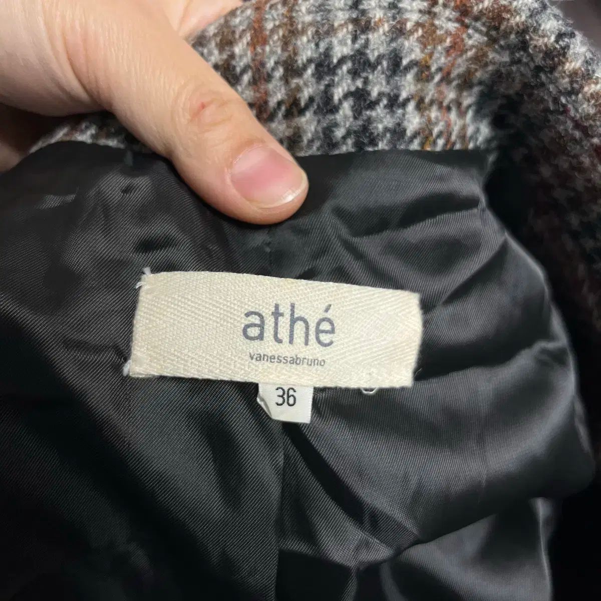 アッテ アッテヴァネッサ ブリューノ CHECK ロングコート 36