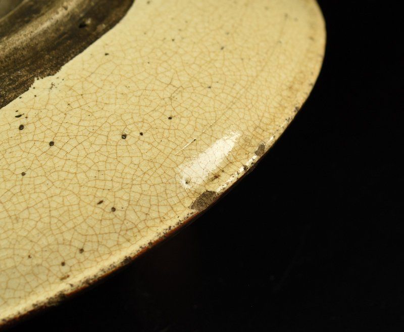 蔵A4169a】古美術 古瀬戸 人気 馬の目石皿 大皿 約 26cm 時代 馬の目