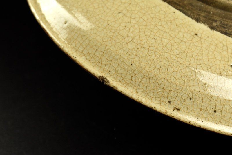 蔵A4169a】古美術 古瀬戸 人気 馬の目石皿 大皿 約 26cm 時代 馬の目