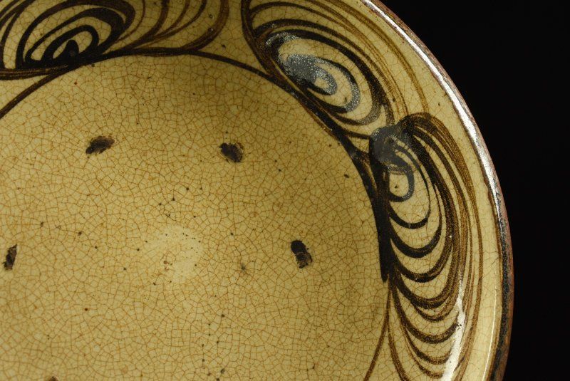 蔵A4169a】古美術 古瀬戸 人気 馬の目石皿 大皿 約 26cm 時代 馬の目