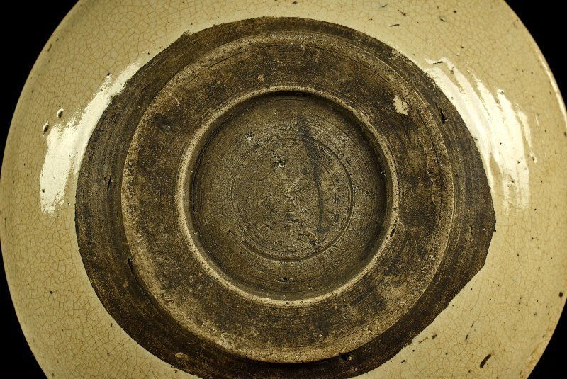 蔵A4169a】古美術 古瀬戸 人気 馬の目石皿 大皿 約 26cm 時代 馬の目