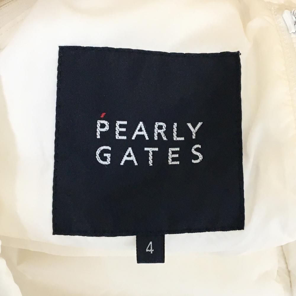 美品】パーリーゲイツ 4WAYダウンジャケット 白×黒 袖・フード着脱可