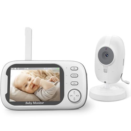 ZAIDER ベビーモニター モニター付き 見守りカメラ ペットカメラ SDカード録画＆VOX省エネ ベビーセンサー 温度アラーム 720P 暗視 360°回転 双方向通話 子守唄 2倍 4倍ズーム wi-fi不要 充電式 ベビーアラーム 室内 高齢者 介