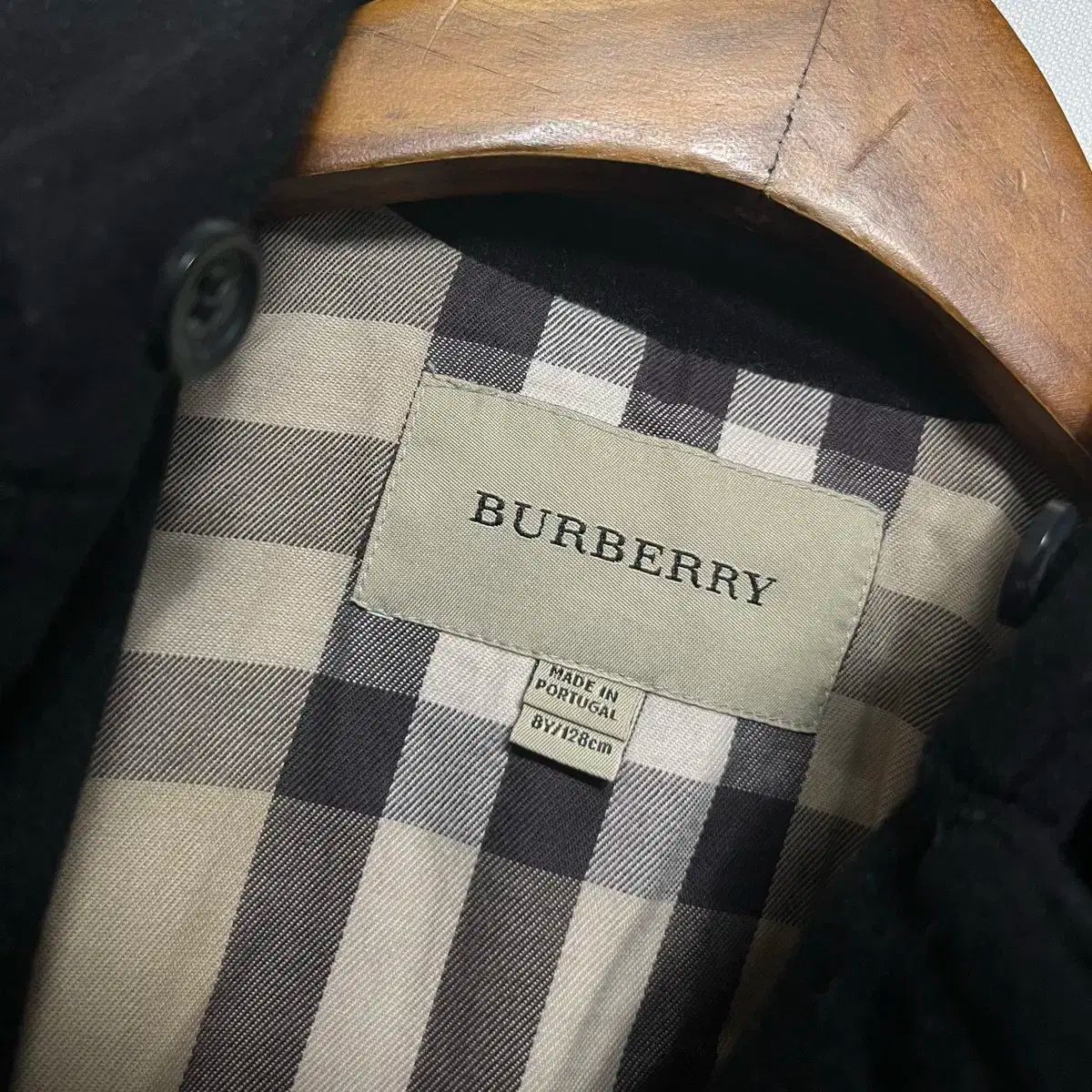 バーバリー ブラック ウール コート 8 y