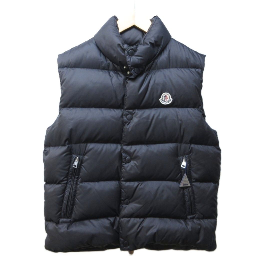 モンクレール MONCLER GIDE ジード ダウンベスト ジャケット ロゴワッペン 黒 ブラック 2 約M 43330|50|68959 1029
