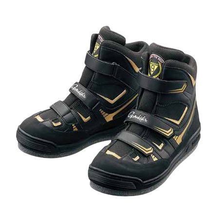 がまかつ フェルトスパイクシューズ パワータイプ GM-4514 ブラック×ゴールド SS 22.5～23.0cm サイズ | 磯靴 gamakatsu