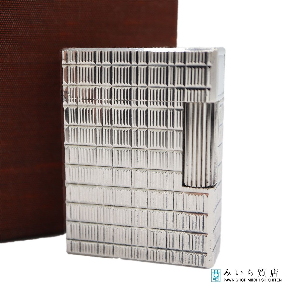 S.T.Dupont デュポン ライン1 ショート ガスライター 喫煙具 シルバーカラー 着火未 ケース有 eco1529