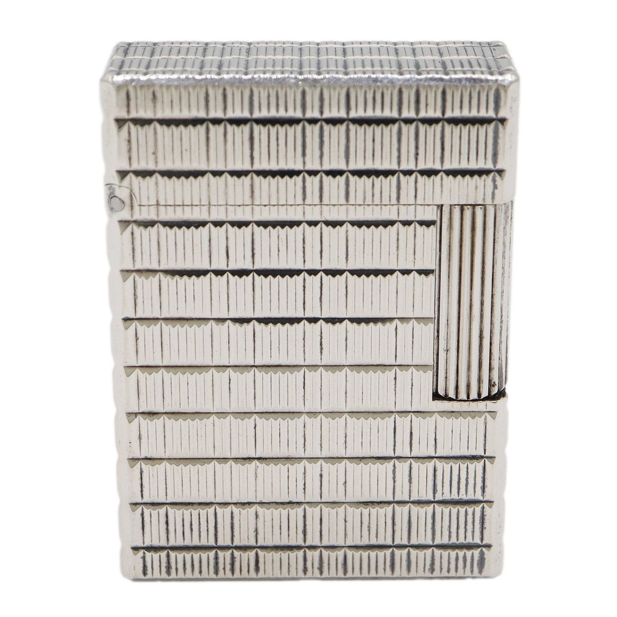 S.T.Dupont デュポン ライン1 ショート ガスライター 喫煙具 シルバー 着火未 ケース有 eco 1529