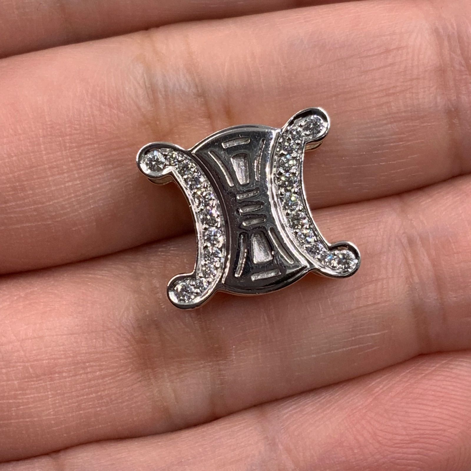 CELINE 750 コンビ ペンダントトップ 6.7g リバーシブル ダイヤモンド