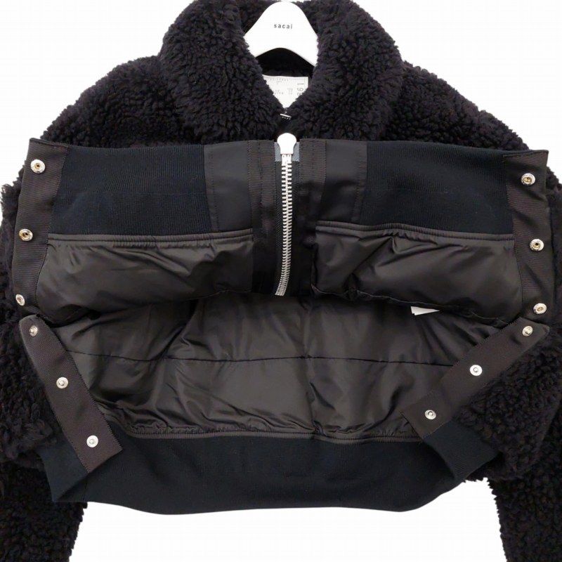 新品 sacai 23aw Faux Shearling x Denim Blouson size 3 Faux