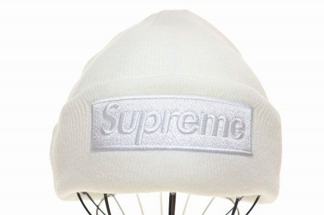 シュプリーム SUPREME × ERA 23 AW BOX LOGO BEANIE WHITE ニューエラ ボックス ロゴ ビーニー ニット帽 帽子 ホワイト ブランド古着ベクトル 251023