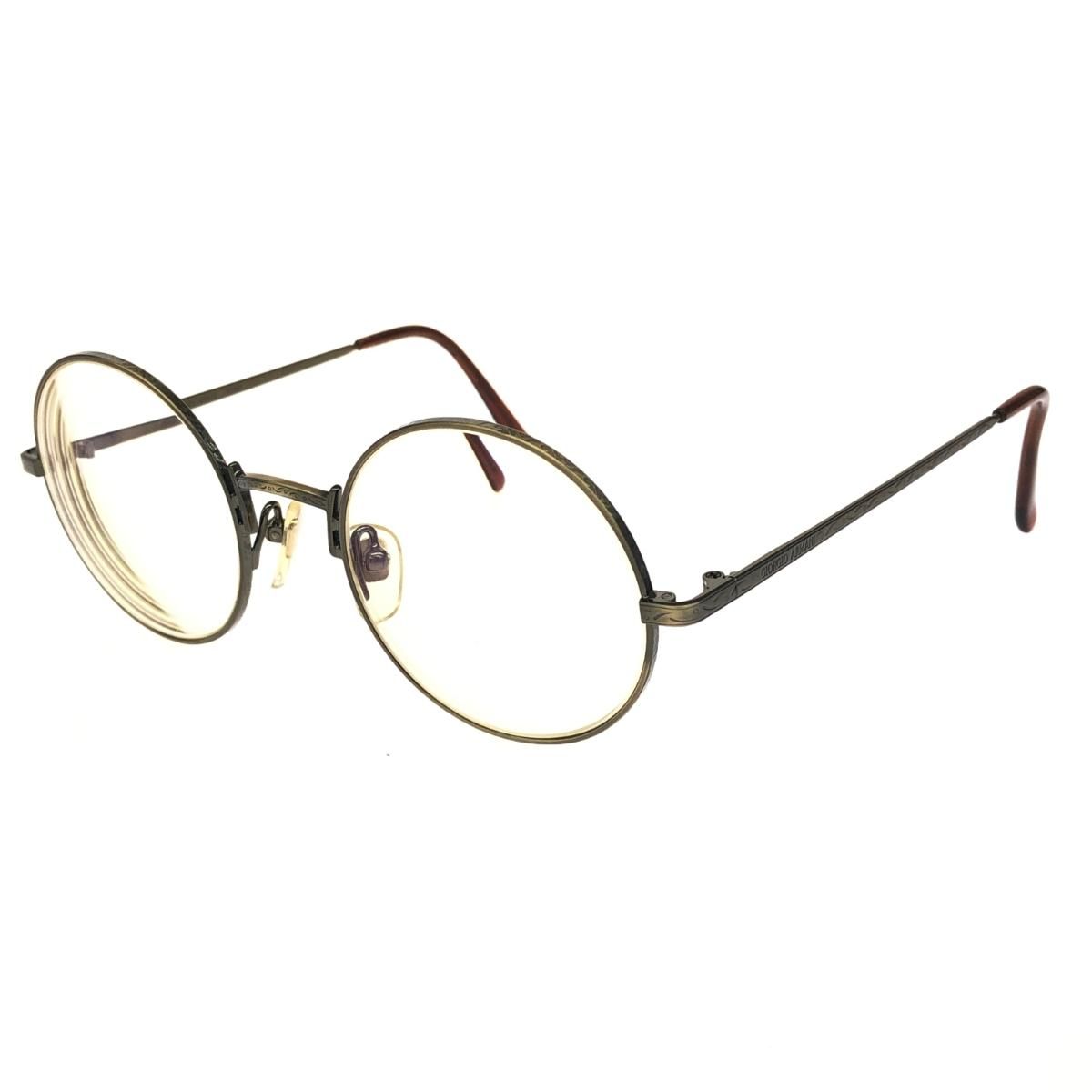 GIORGIO ARMANI ジョルジオアルマーニ 度入りメガネ ラウンド型/丸眼鏡 