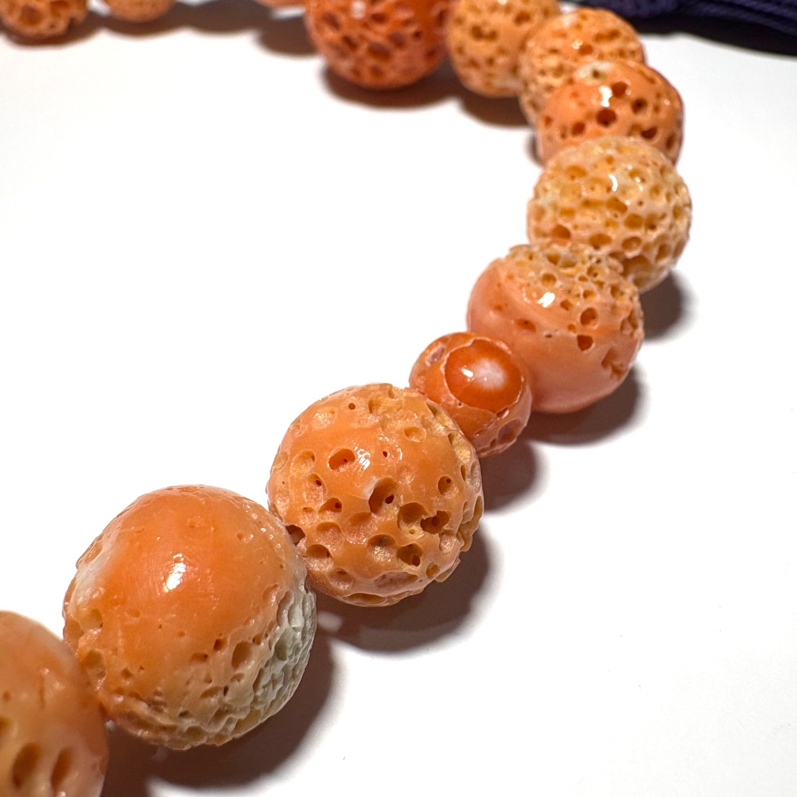 天然桃珊瑚数珠 念珠 八宗共通タイプ 房付 縁起物 仏具 お守りにも◎ WWW_SKLAD-KIRPICHA_RU