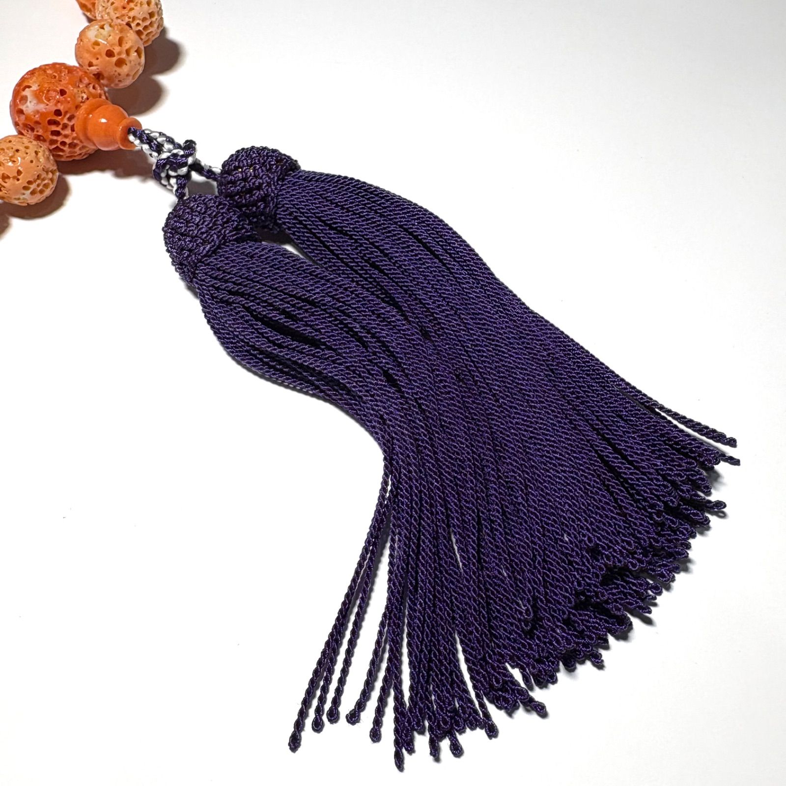 天然桃珊瑚数珠 念珠