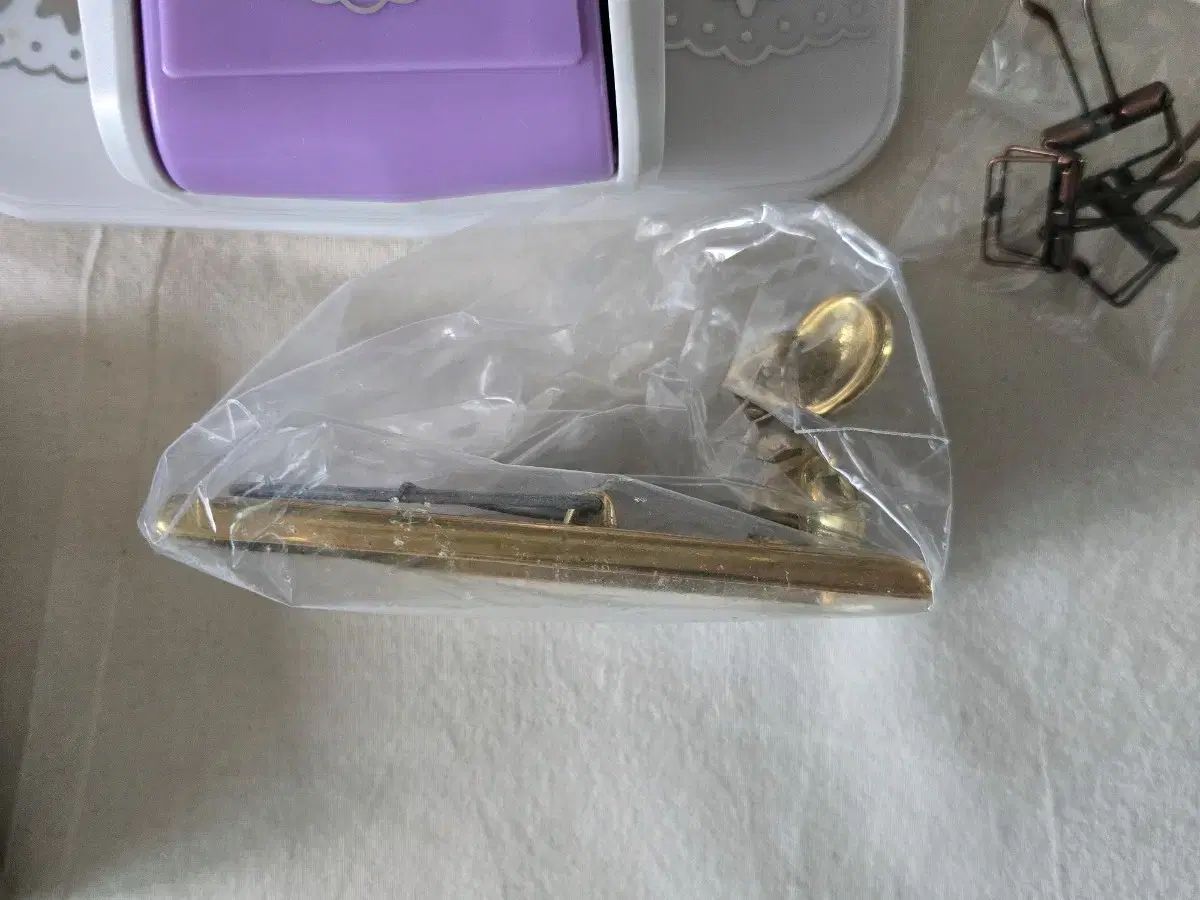 ヴィンテージ ダイアリーデコ用 文具類 エンブロイダリー クリップ