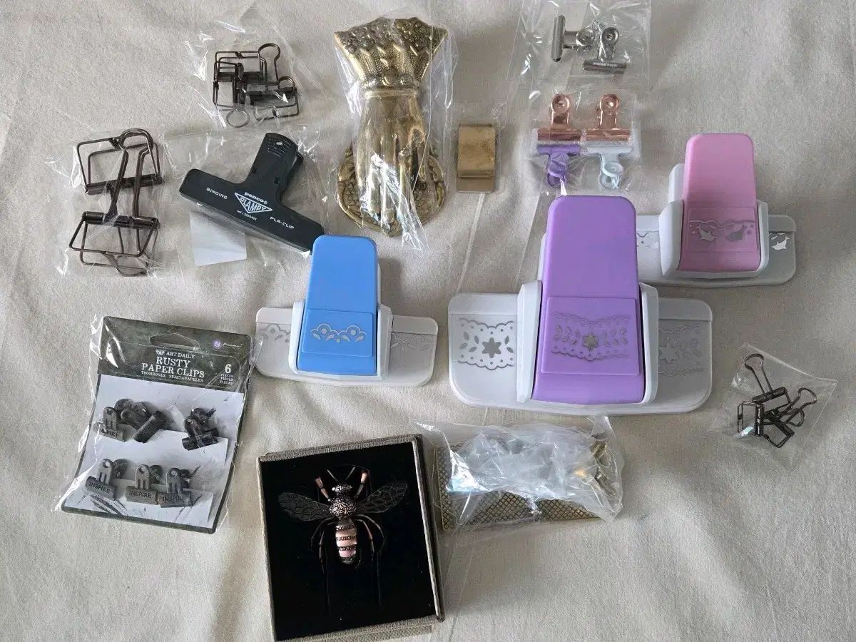 ヴィンテージ ダイアリーデコ用 文具類 エンブロイダリー クリップ コレクション