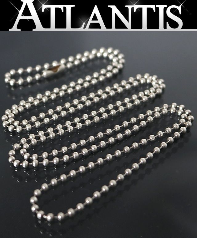 CHROME HEARTS 銀座店 クロムハーツ ボールチェーン ネックレス 77cm メンズ シルバー SV925 100947