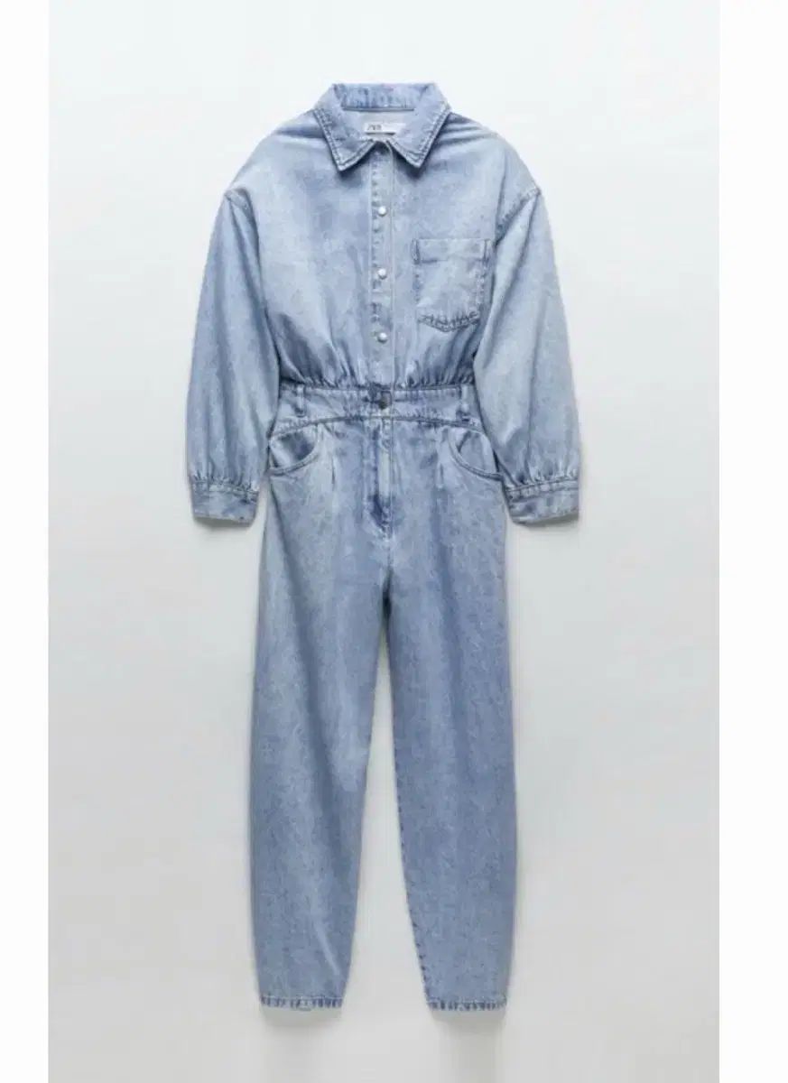 ザラ デニム オールインワン ライトブルー