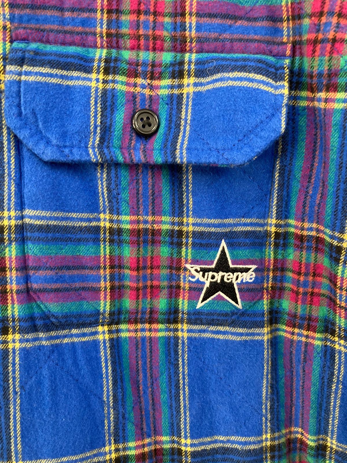 歳末特価！Supreme シュプリーム チェックジャケット ブルー 青 XL