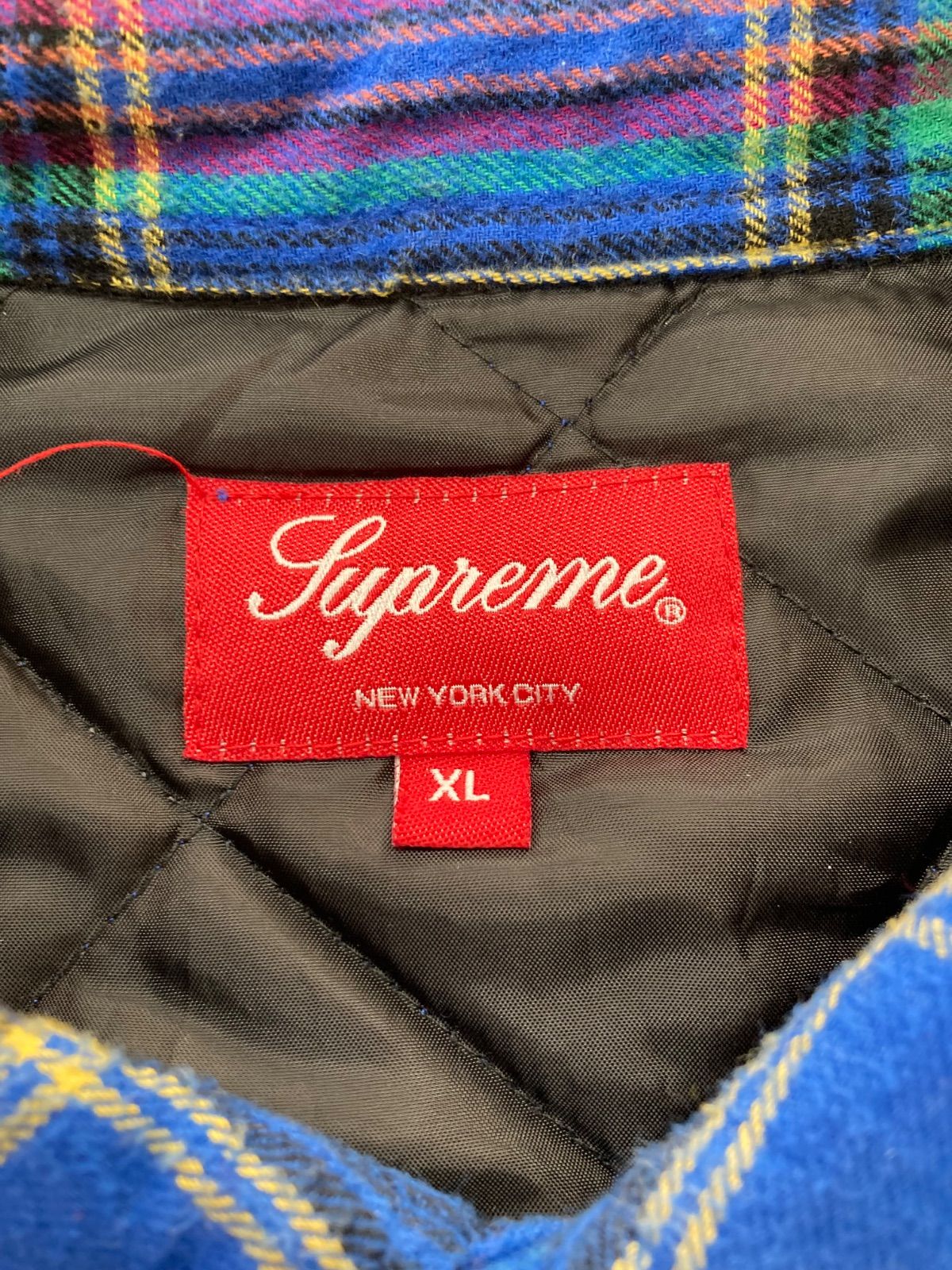 Supreme シュプリーム チェックジャケット ブルー 青 XLサイズ 平塚店