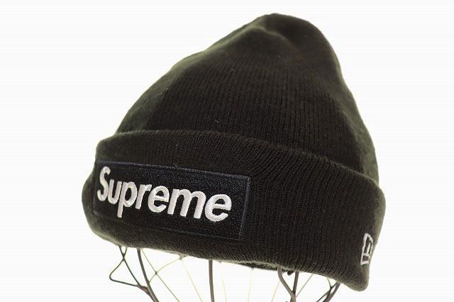 シュプリーム SUPREME × NEW ERA 23AW BOX LOGO BEANIE BLACK ニューエラ ボックス ロゴ ビーニー ニット帽 帽子 ブラック ブランド古着ベクトル AA ▲ 251023