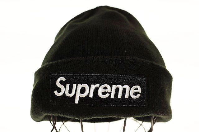 シュプリーム SUPREME × ERA 23 AW BOX LOGO BEANIE BLACK ニューエラ ボックス ロゴ ビーニー ニット帽 帽子 ブラック ブランド古着ベクトル AA 251023