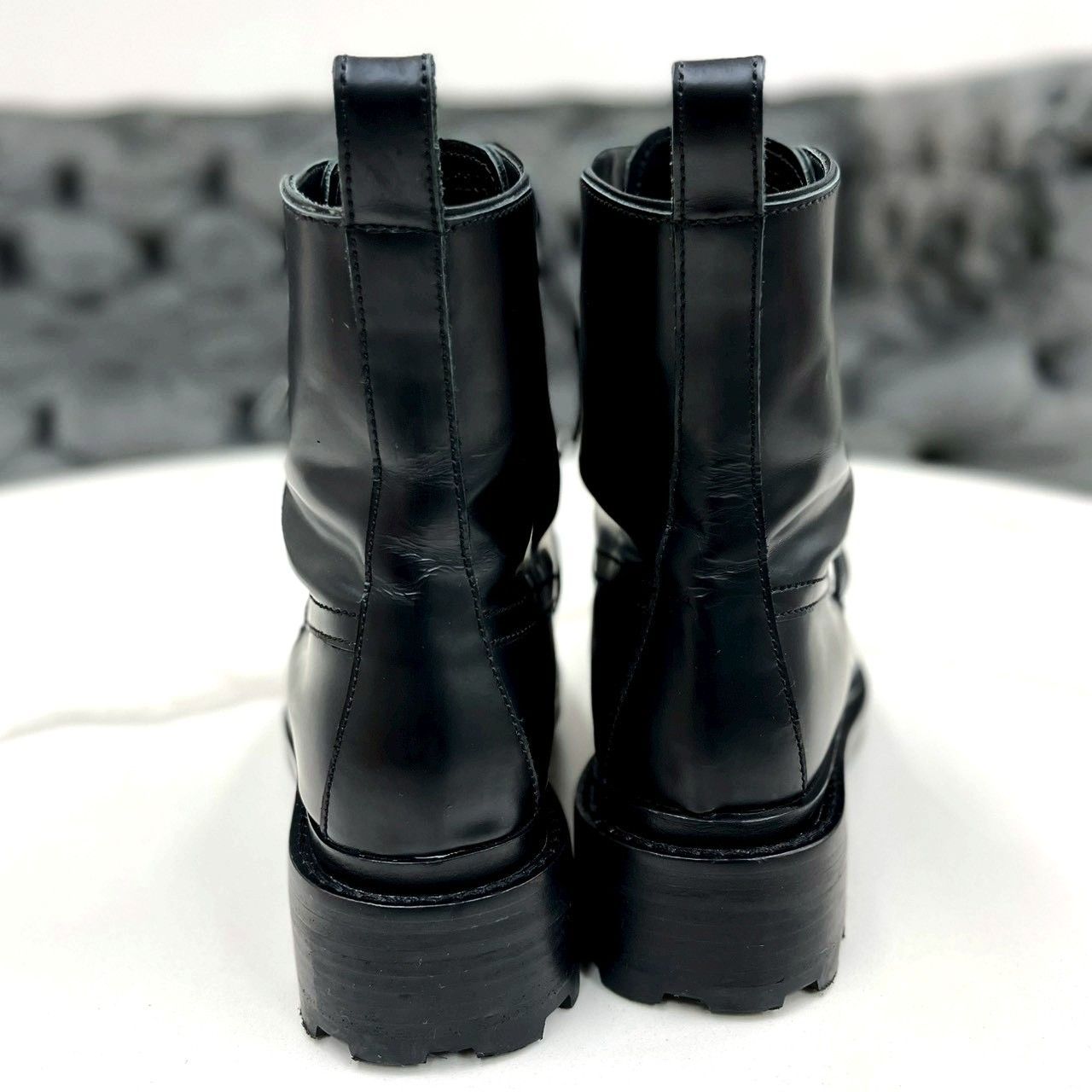 エルメス ファンク 黒 レザー ケリー金具 ブーツ サイズ38