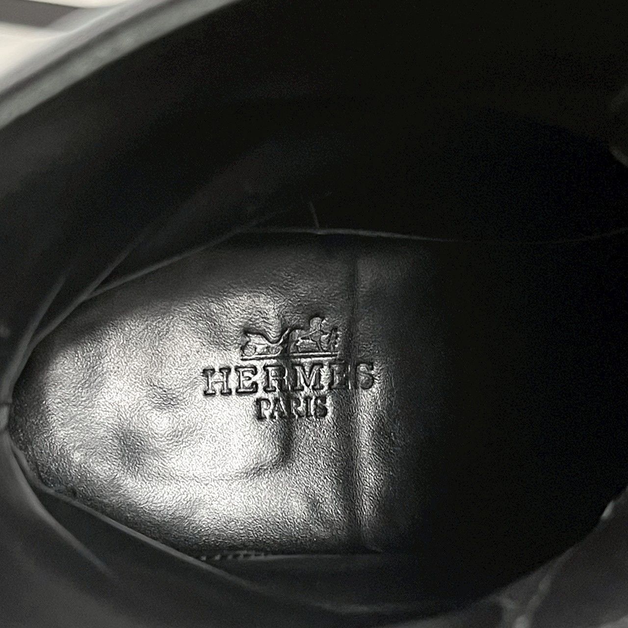 美品☆ エルメス ファンク 黒 レザー ケリー金具 ブーツ サイズ38