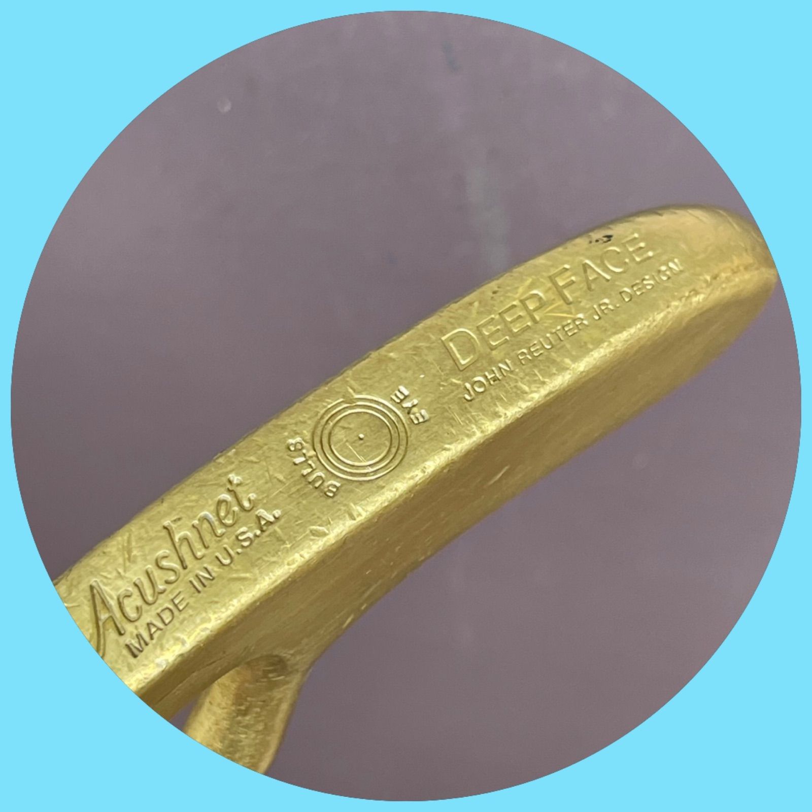 57-3010-061 珍しいDEEP Face アクシネット 再入荷 み ブルズアイ ディープフェイス パター 34インチ 構えやすくて転がりの良いパター