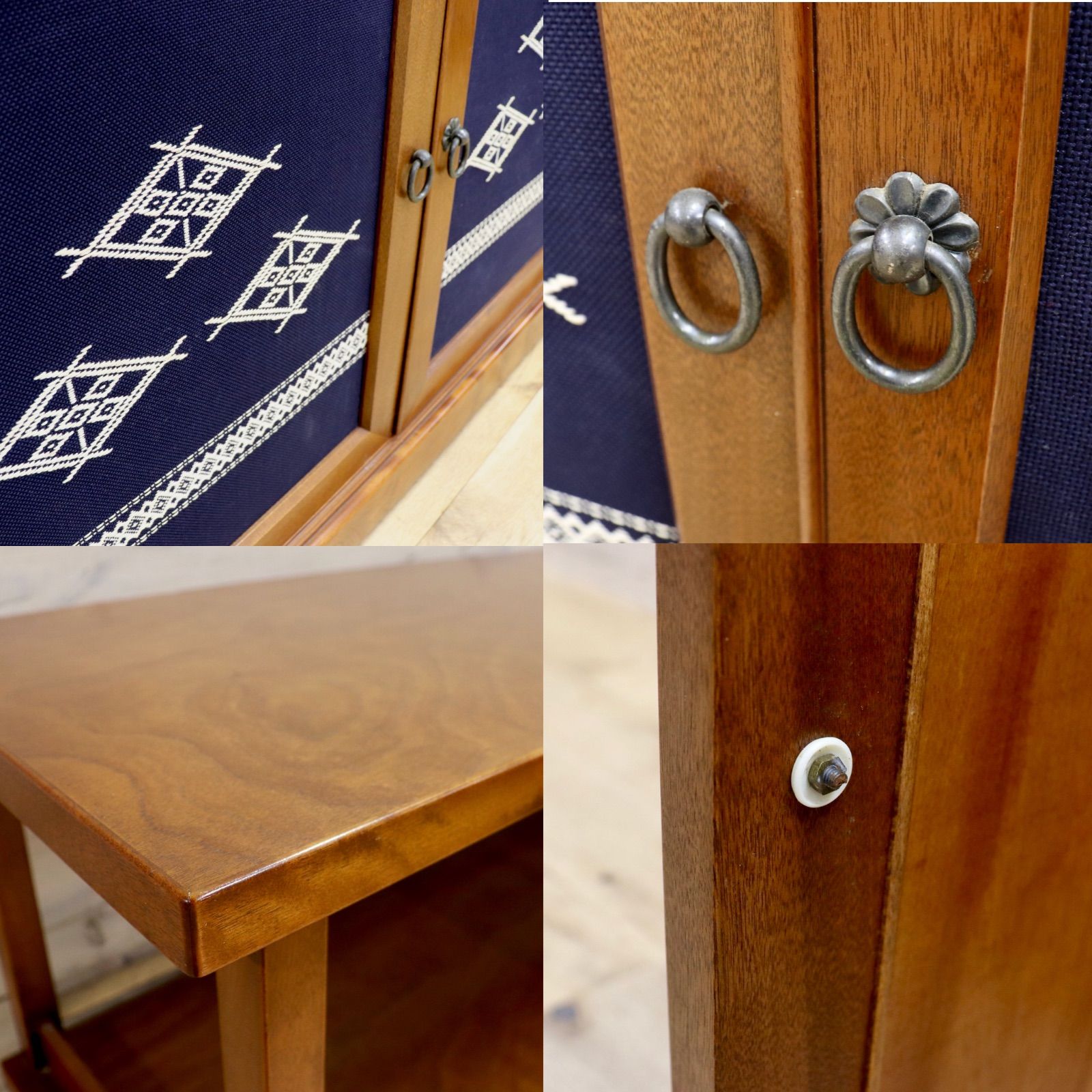 GMHO63○昭和レトロ 桑の木 茶箪笥 茶棚 飾り棚 キャビネット 和室