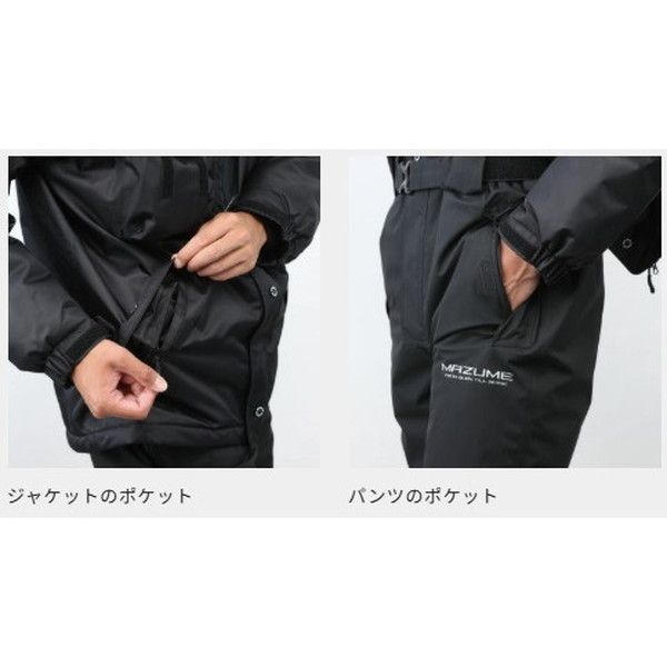  オレンジブルー 防寒服アウター MZFW 866 mazume CORE オールウエザースーツ ブラックヘリンボーン 3 L ウェア フィッシング