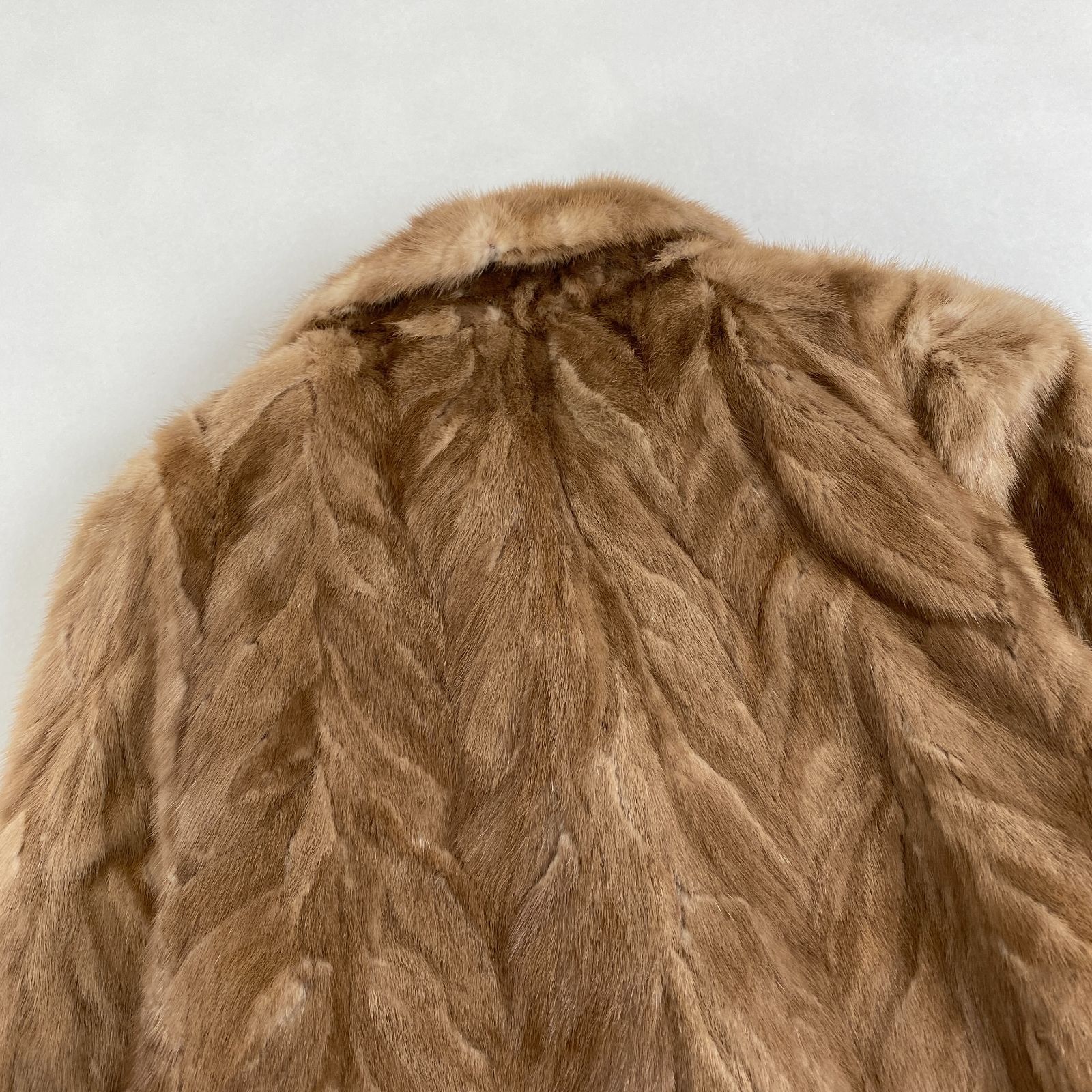 美品 サガミンク 毛皮コート SAGA ROYAL パステルミンク ミドル丈