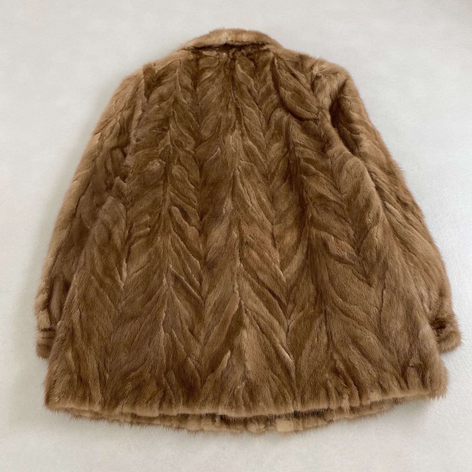 美品 サガミンク 毛皮コート SAGA ROYAL パステルミンク ミドル丈