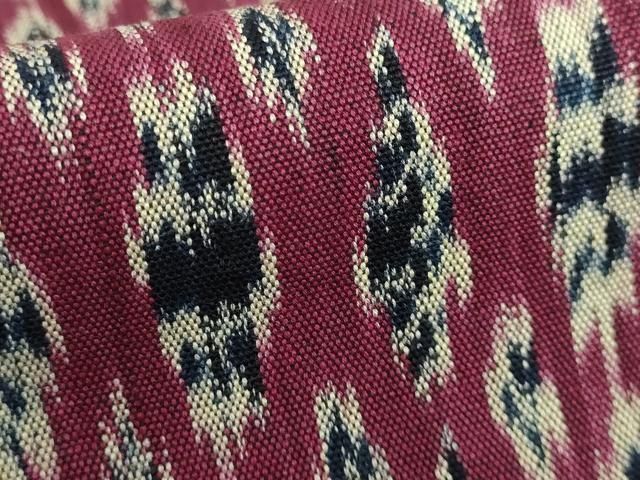 平和屋着物□極上 京都染織メーカー・貴久樹謹製 イカット 綿 全通柄