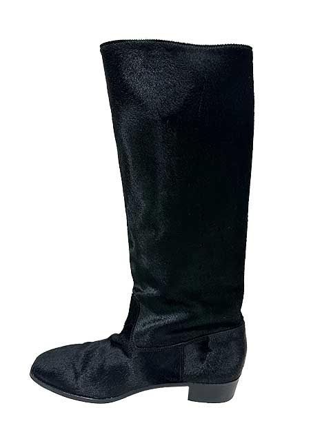 MANOLO BLAHNIK マノロブラニク 靴 ロングブーツ ハラコ ブラック 36 1|2_S02_s-0233-r02_セルモアから